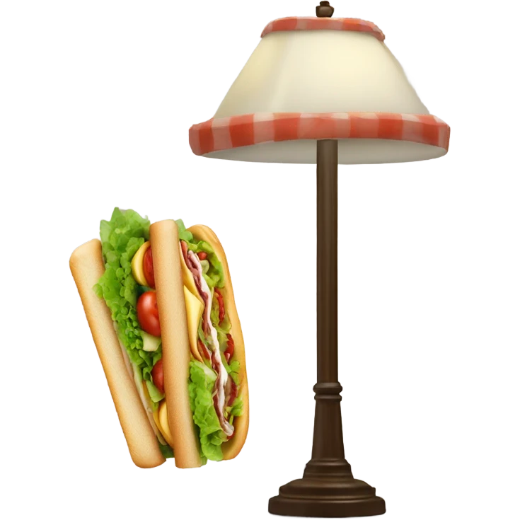 Lamp with a foot long subway sandwich  emoji