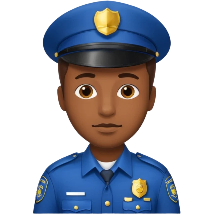 police officer man with brown skin, wearing uniform emoji