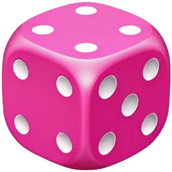 Pink dice emoji