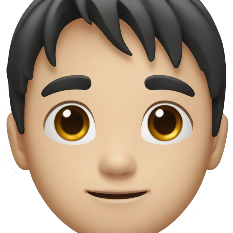 asian long black hair boy emoji