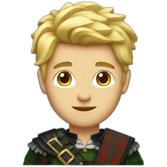 Blond male in kilt emoji