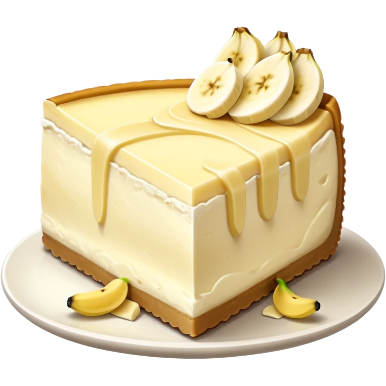 Banana cream cheesecake slice  emoji