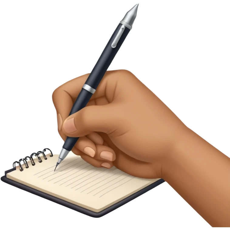 hand with write on the paper emoji