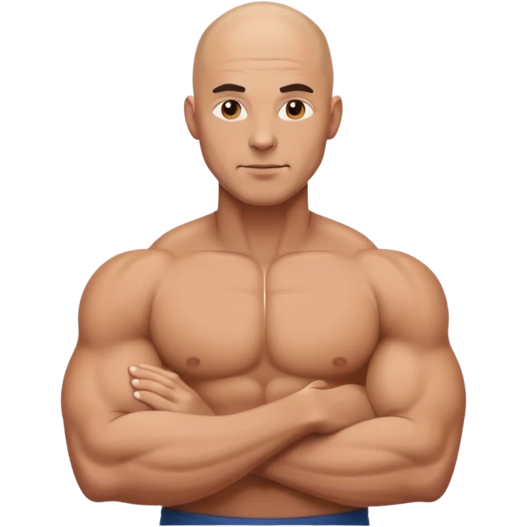 Homme chauve avec corps  emoji