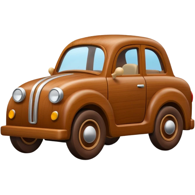 wood toy car no color only wood emoji