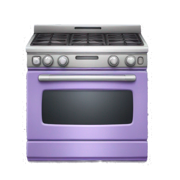 Realistic light purple oven isolated. emoji