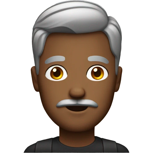 Guy with side part and square mustache  emoji