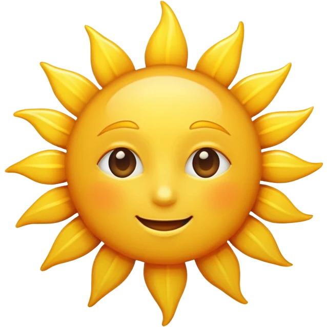 Sun, no face emoji