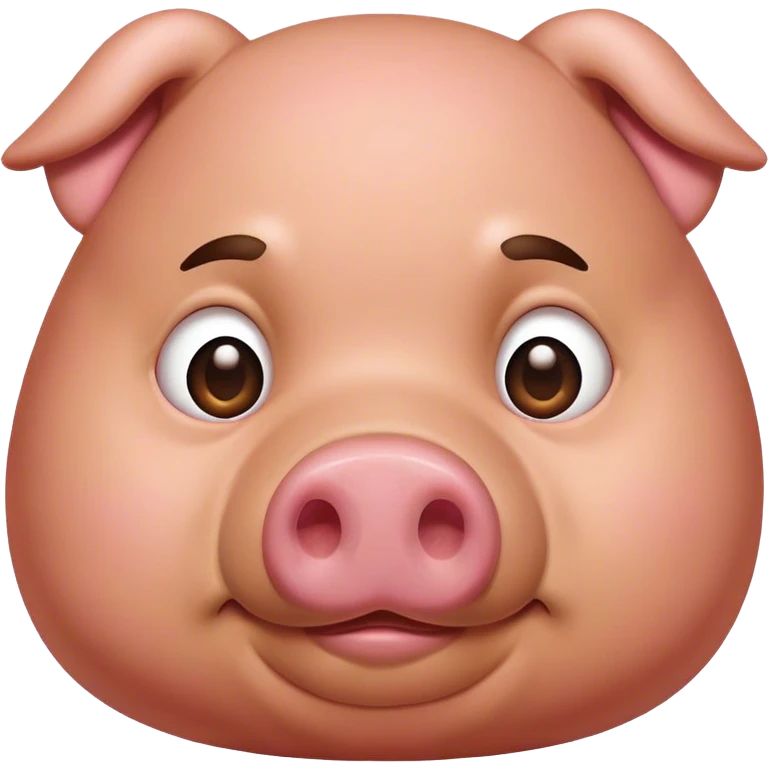 Pig face on fat man body emoji