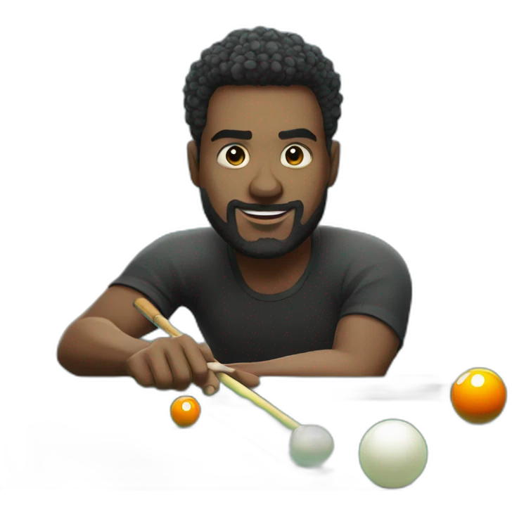 man playing 8 ball pool emoji