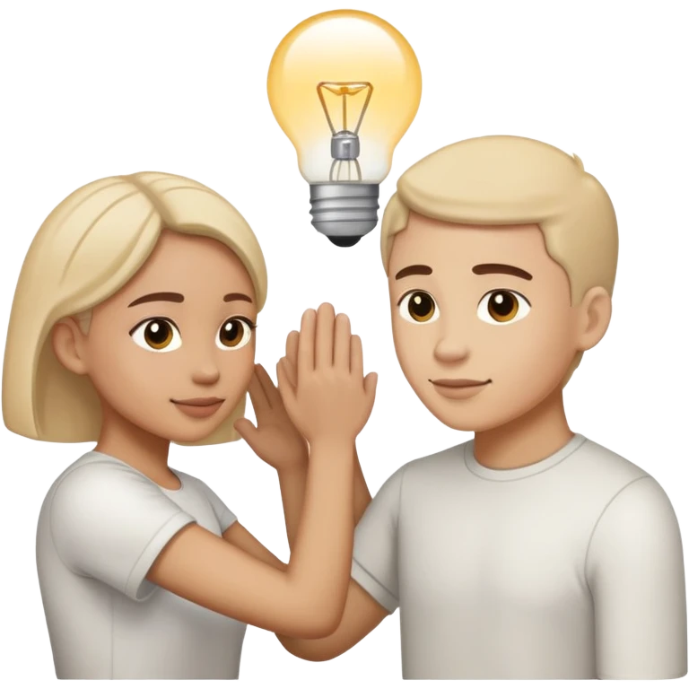 Person helping another person up, showing support and building trust emoji
