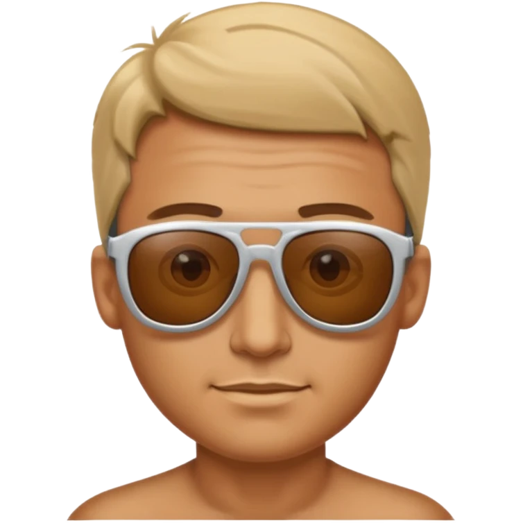 hombre con lentes de playa emoji