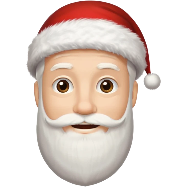 산타모자를 쓰지 않은 흰수염 젊은 청년 emoji