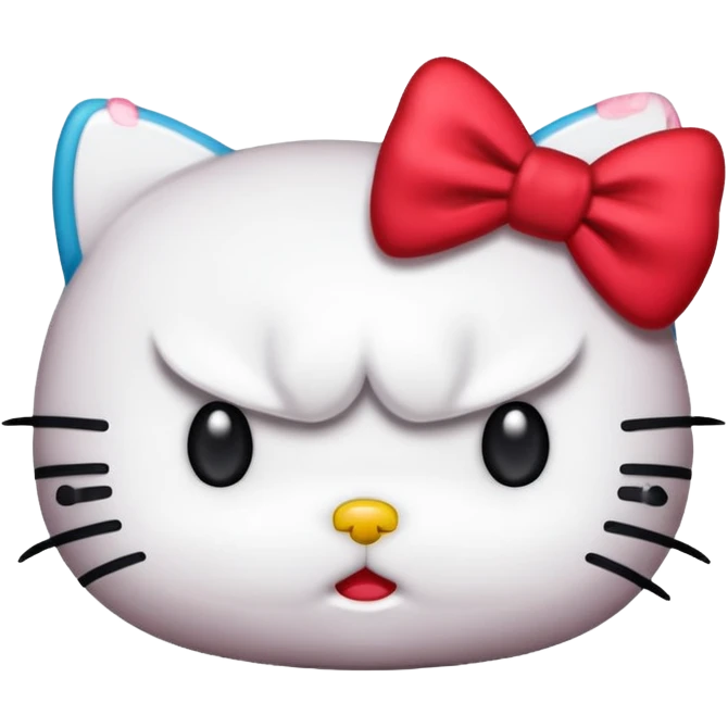 Hello kitty mad emoji