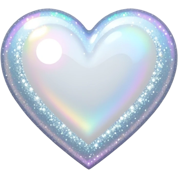 white heart with glitter effect emoji