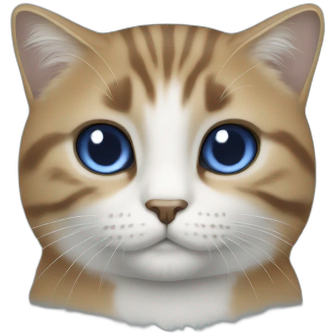 Chat bleu emoji
