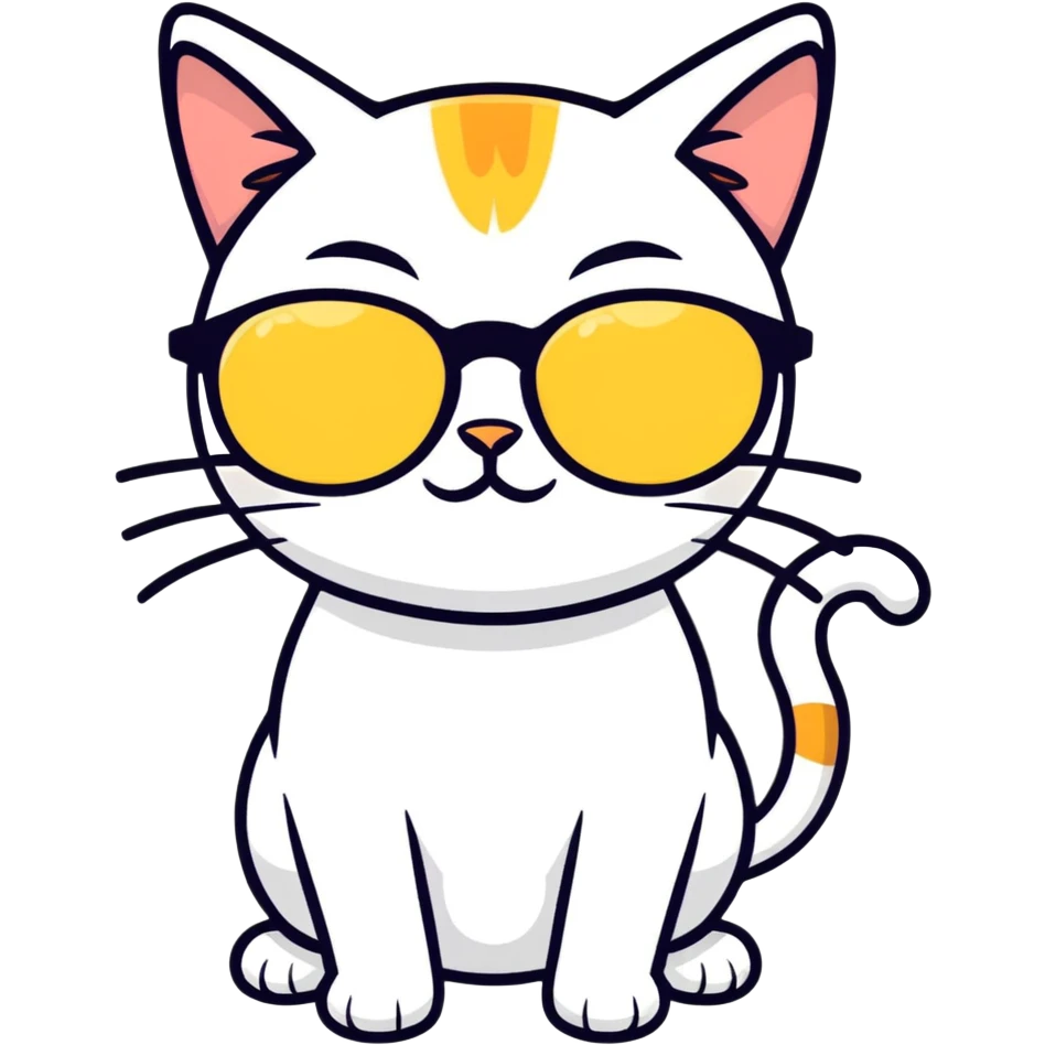 Cat with sunglasses emoji