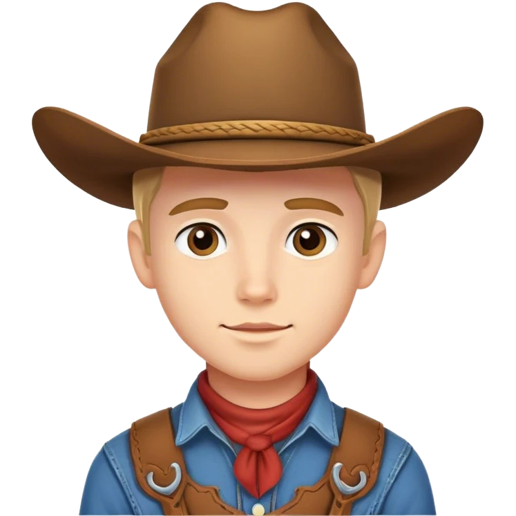 Pretty   cute   young cowboy   man  emoji