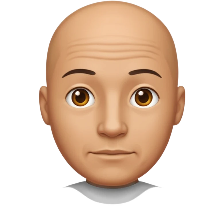 bald man simple portrait emoji
