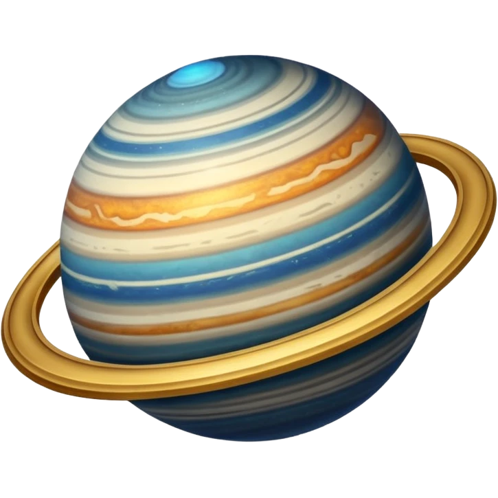Oval shaped planet with rings emoji