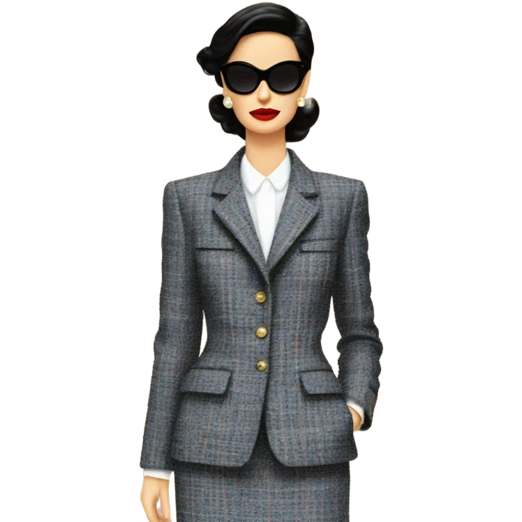 Chanel tweed suit spring/summer 1995 emoji