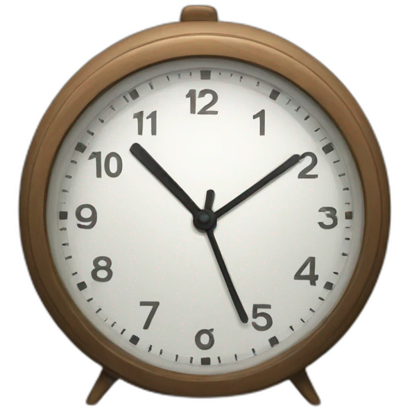 Disapointed looking at clock emoji