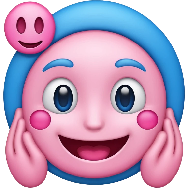 Emoji azul e rosa emoji
