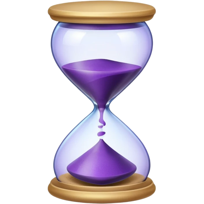 Purple hourglass emoji
