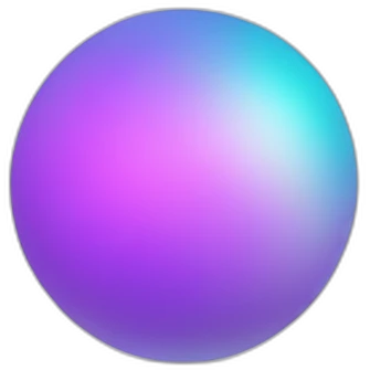Lilac cyan gradient orb emoji