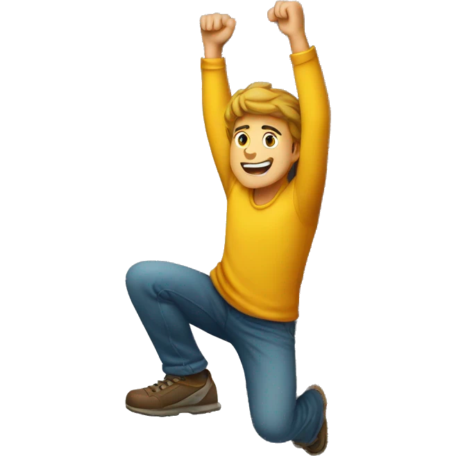 a guy climbing a wall emoji