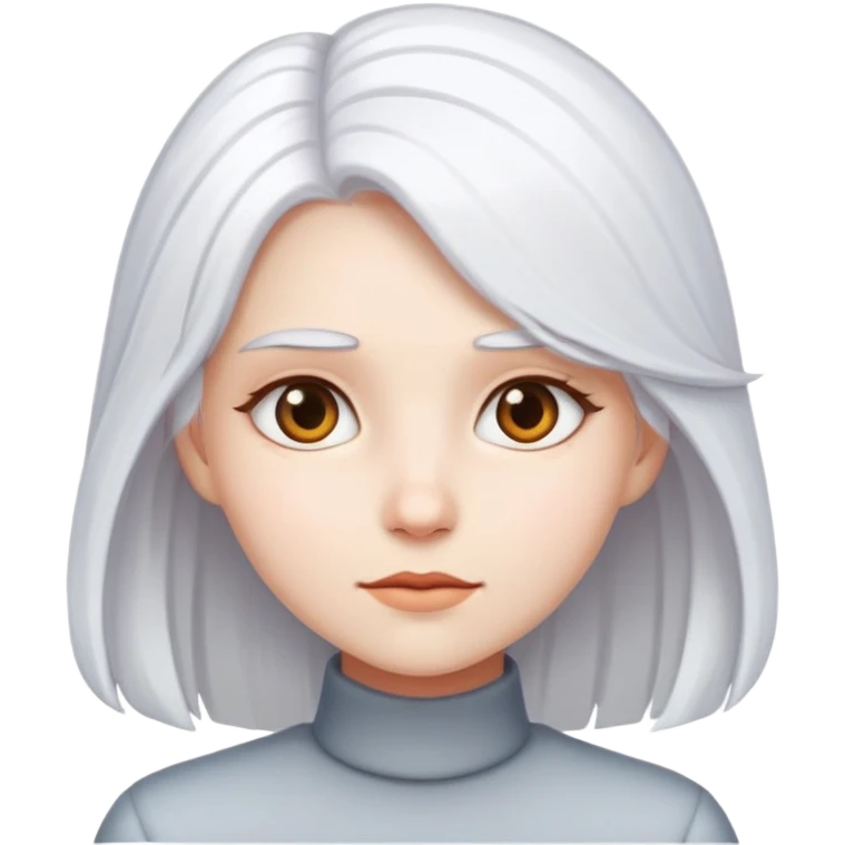 Naked girl with white hair emoji