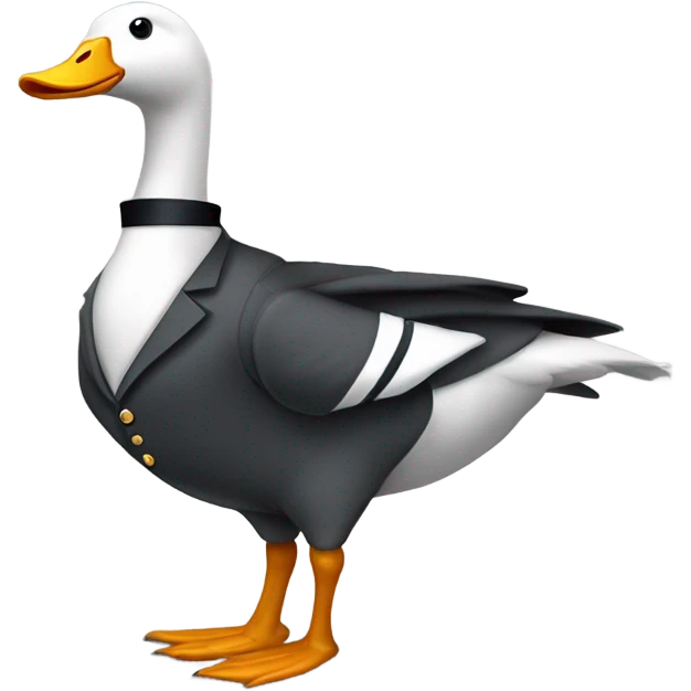 Goose in a jacket emoji