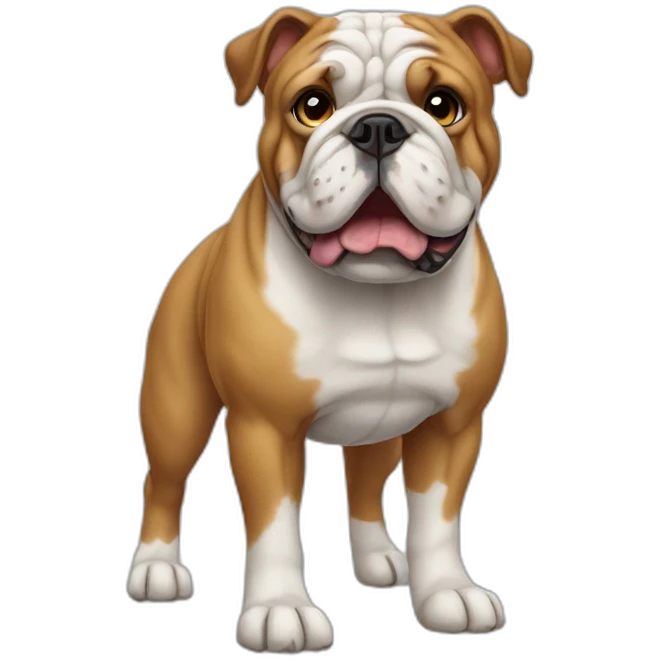 Dog Bulldog full body emoji
