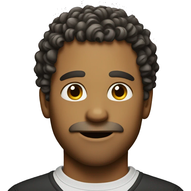 Curly man emoji