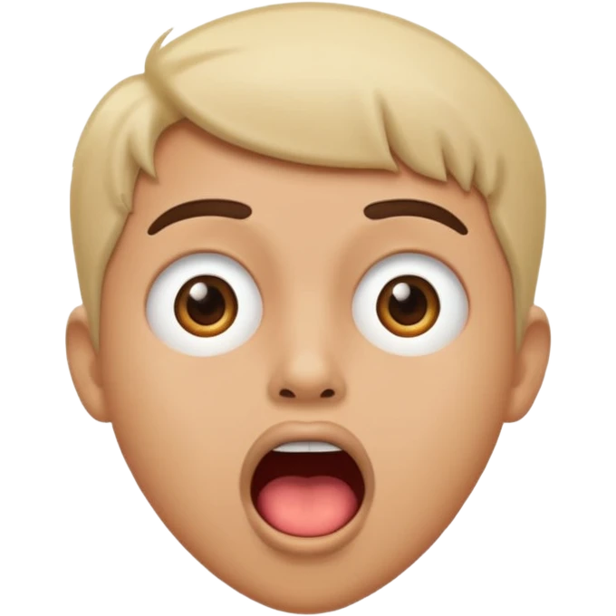 Fes-me un emoji amb una boca se sorpresa exageradament oberta. emoji