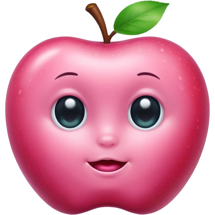 baby pink colored clear apple without eyes or mouth  emoji