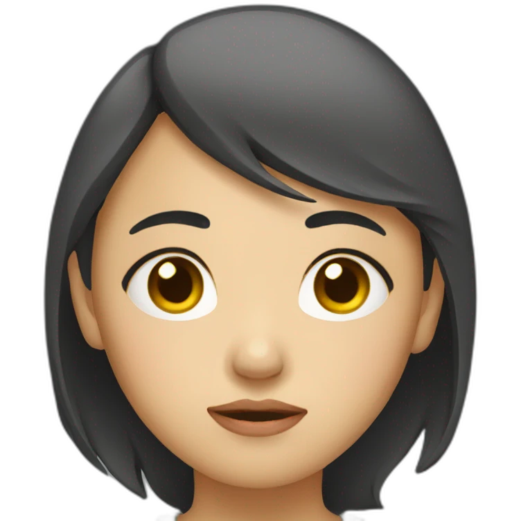 Asian woman is sad emoji