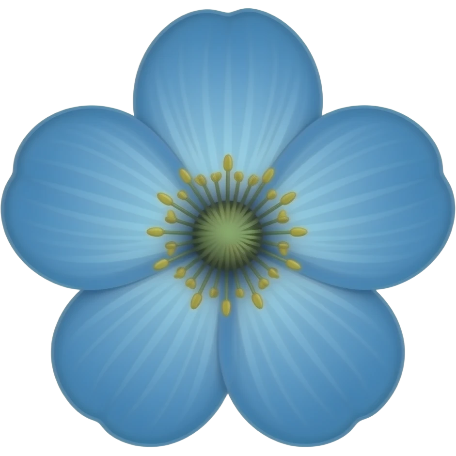 blue blossom emoji