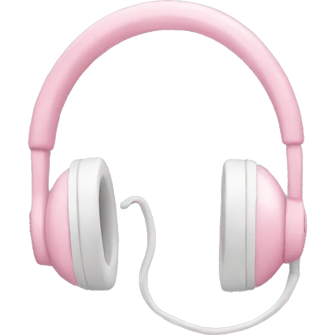 pastel pink headphone emoji