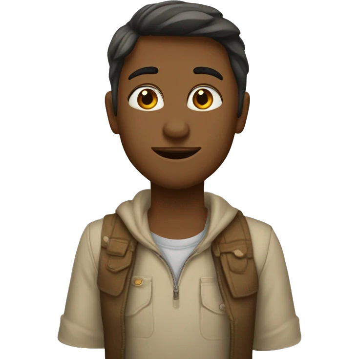 Девушка с коричневыми волосами показывает факты emoji