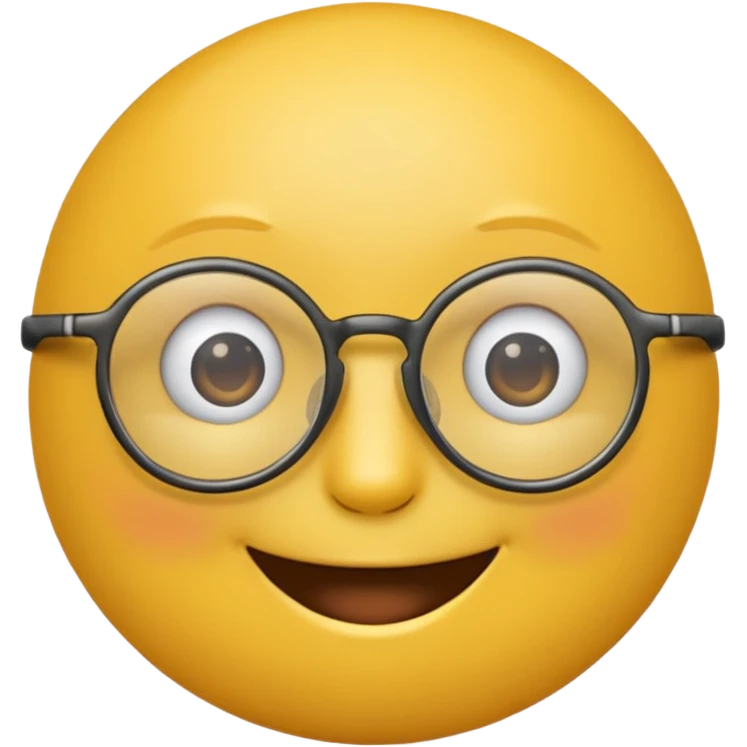 yellow emoji in glasses emoji