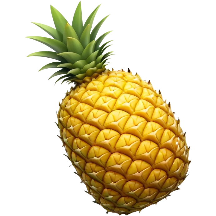 A pineapple flipped 180 degrees clockwise around the y axis  emoji