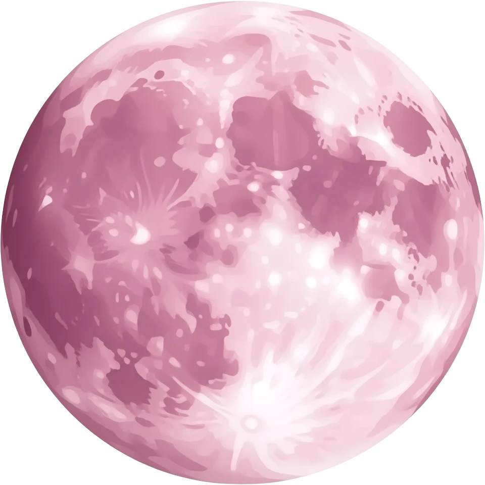 Lune rose avec rien en fond emoji