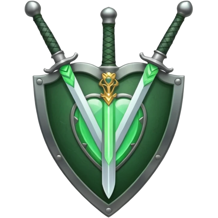Make 1 discord emoji's for a sword icon, 1 discord emoji for a shield icon, and 1 discord emoji for a  healing icon in the same style. emoji