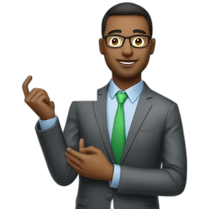 manager with a sign in his hands with the inscription agro emoji