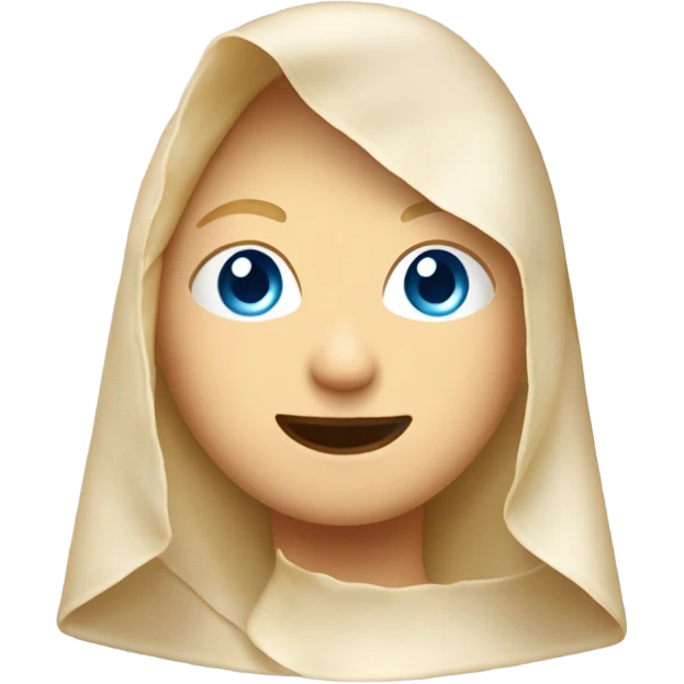 a Piadina food with blond hairs and blue eyes  emoji