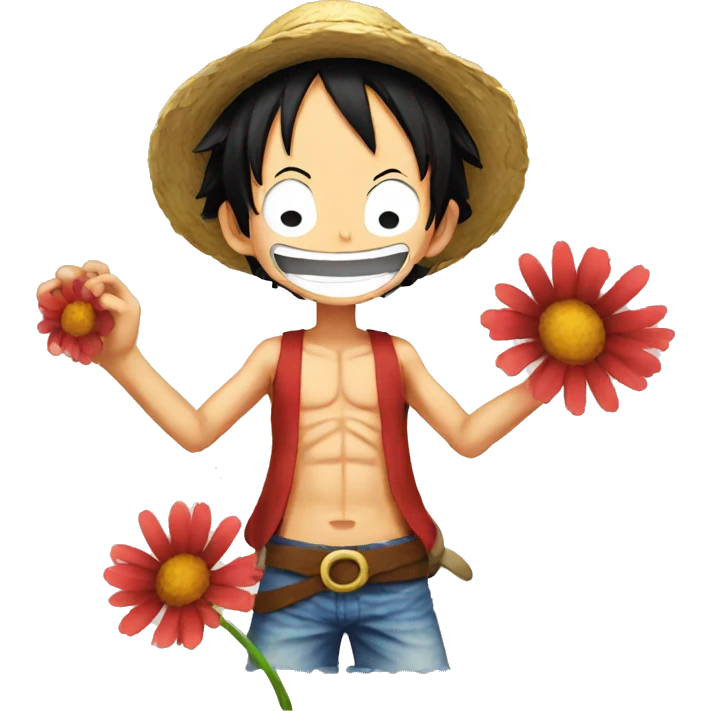 Flower luffy emoji