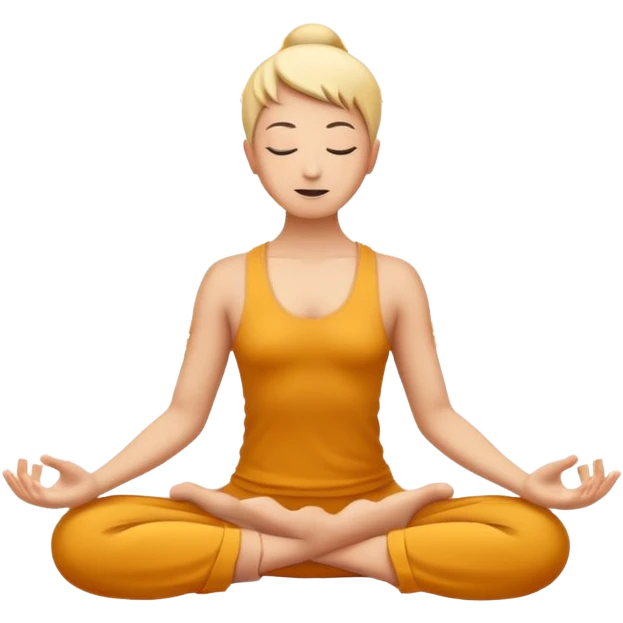 Minimalistic flat vector icon, iOS style, thin black contour on white background. Person in lotus pose with rising spiral energy above. No text, no shadows. emoji