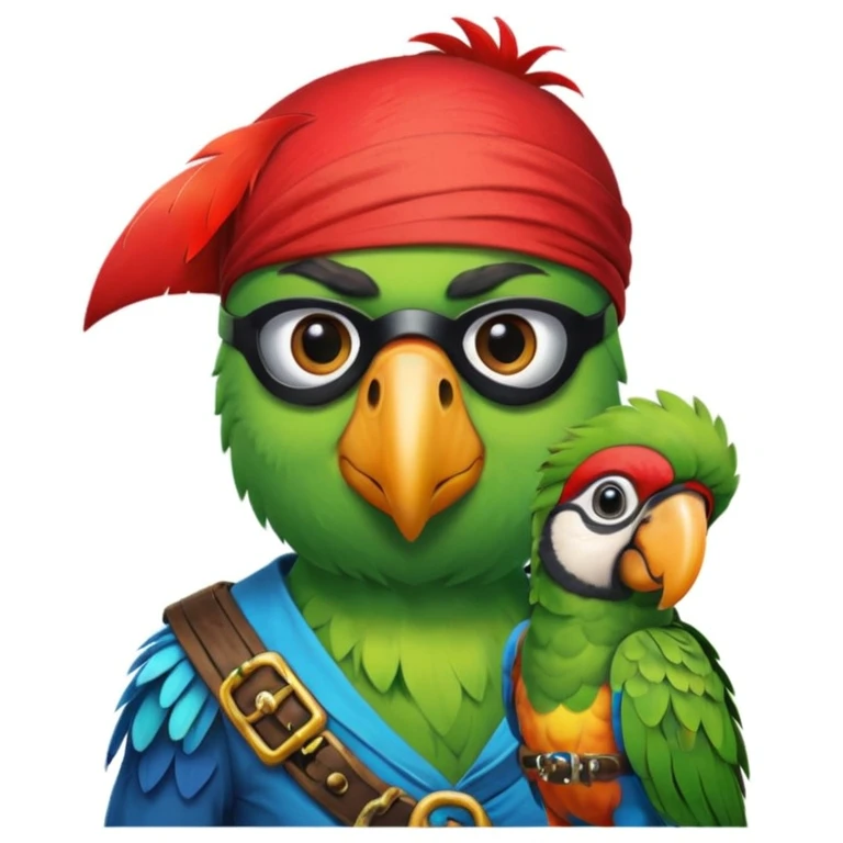 pirate and parrot emoji