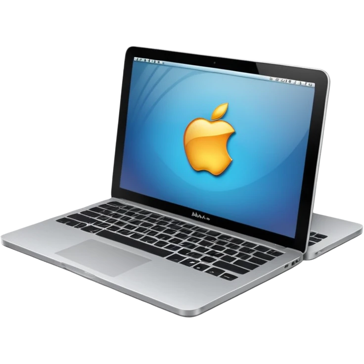 3D mac laptop emoji